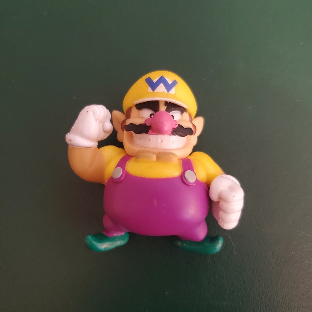 2007 Super Mario Bros. Mini Figure Wario 2" Inch Figure Nintendo Loose